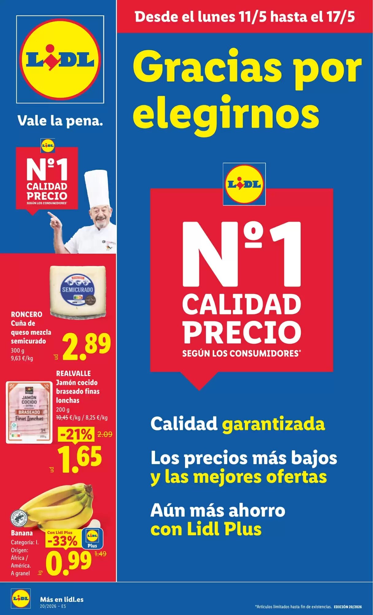 Folleto promocional de Lidl válido desde el 11/05/2026 - Página 1.