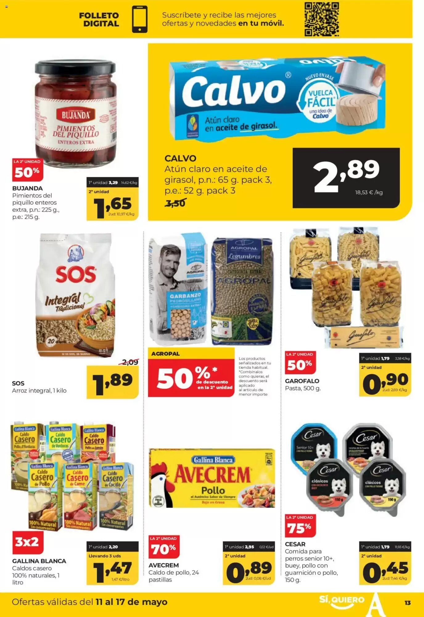 Folleto promocional de Alimerka válido desde el 11/05/2026 - Página 13.