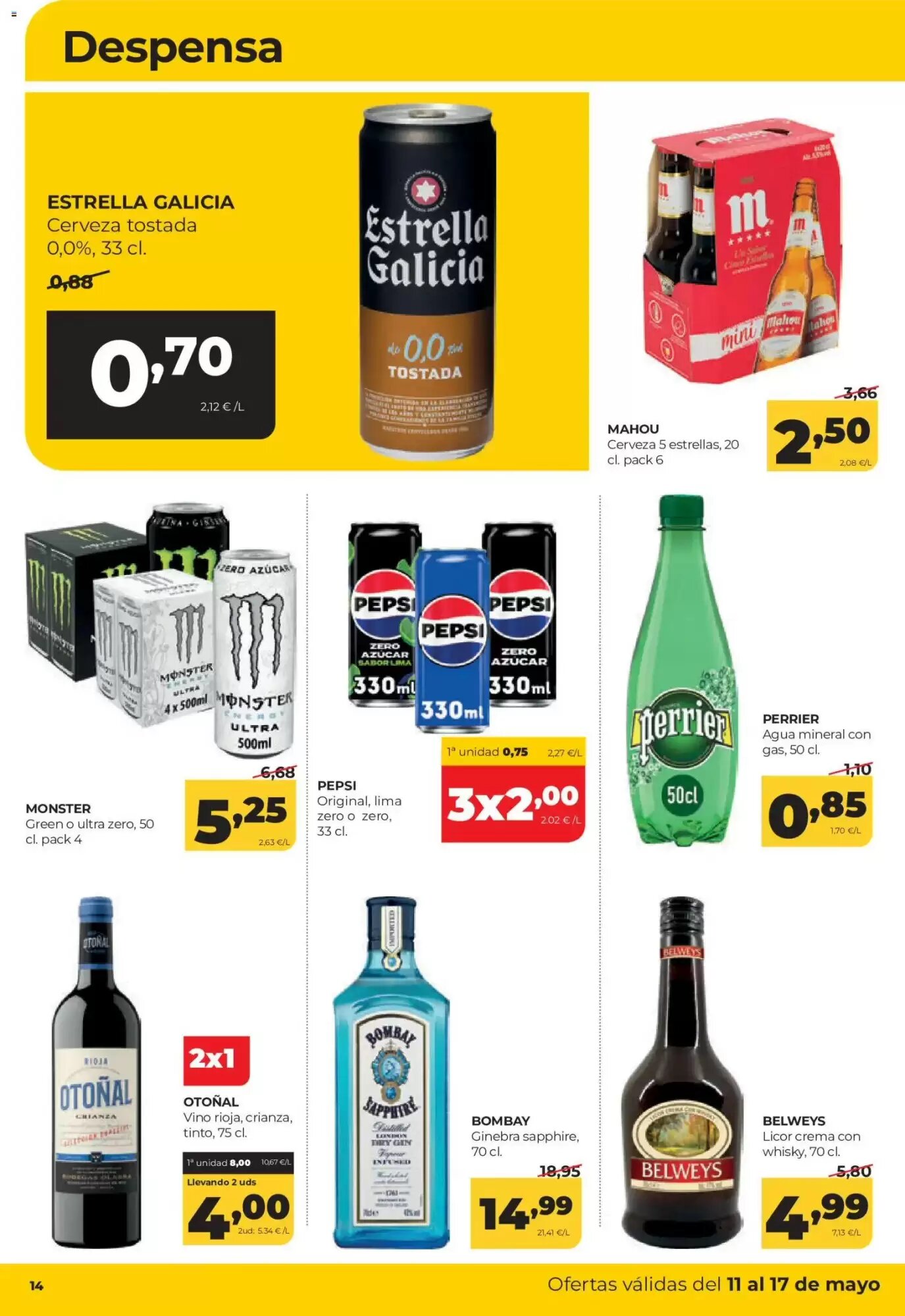 Folleto promocional de Alimerka válido desde el 11/05/2026 - Página 14.