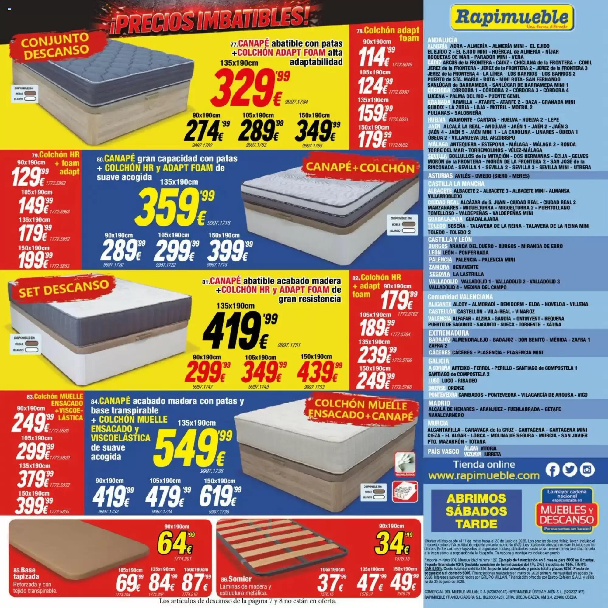 Folleto promocional de Rapimueble válido desde el 11/05/2026 - Página 8.