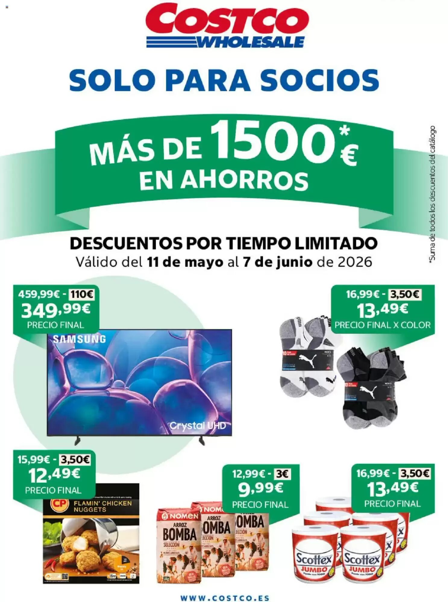 Folleto promocional de Costco válido desde el 11/05/2026 - Página 1.