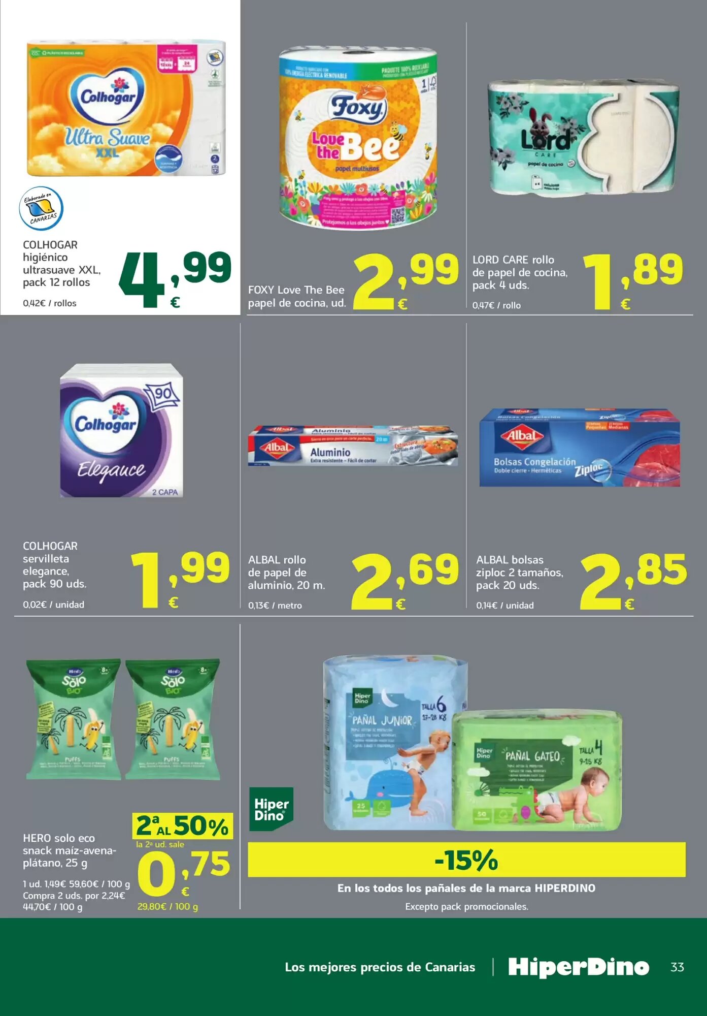 Folleto promocional de HiperDino válido desde el 12/05/2026 - Página 33.