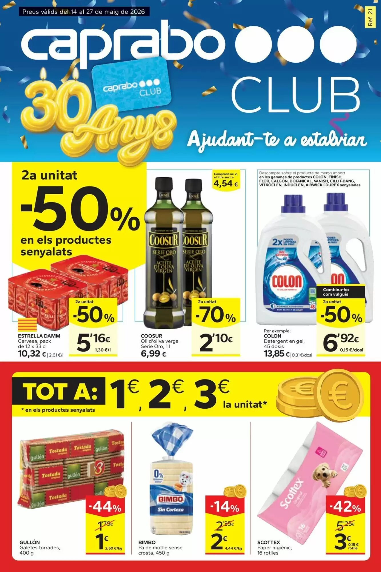 Folleto promocional de Caprabo válido desde el 14/05/2026 - Página 1.