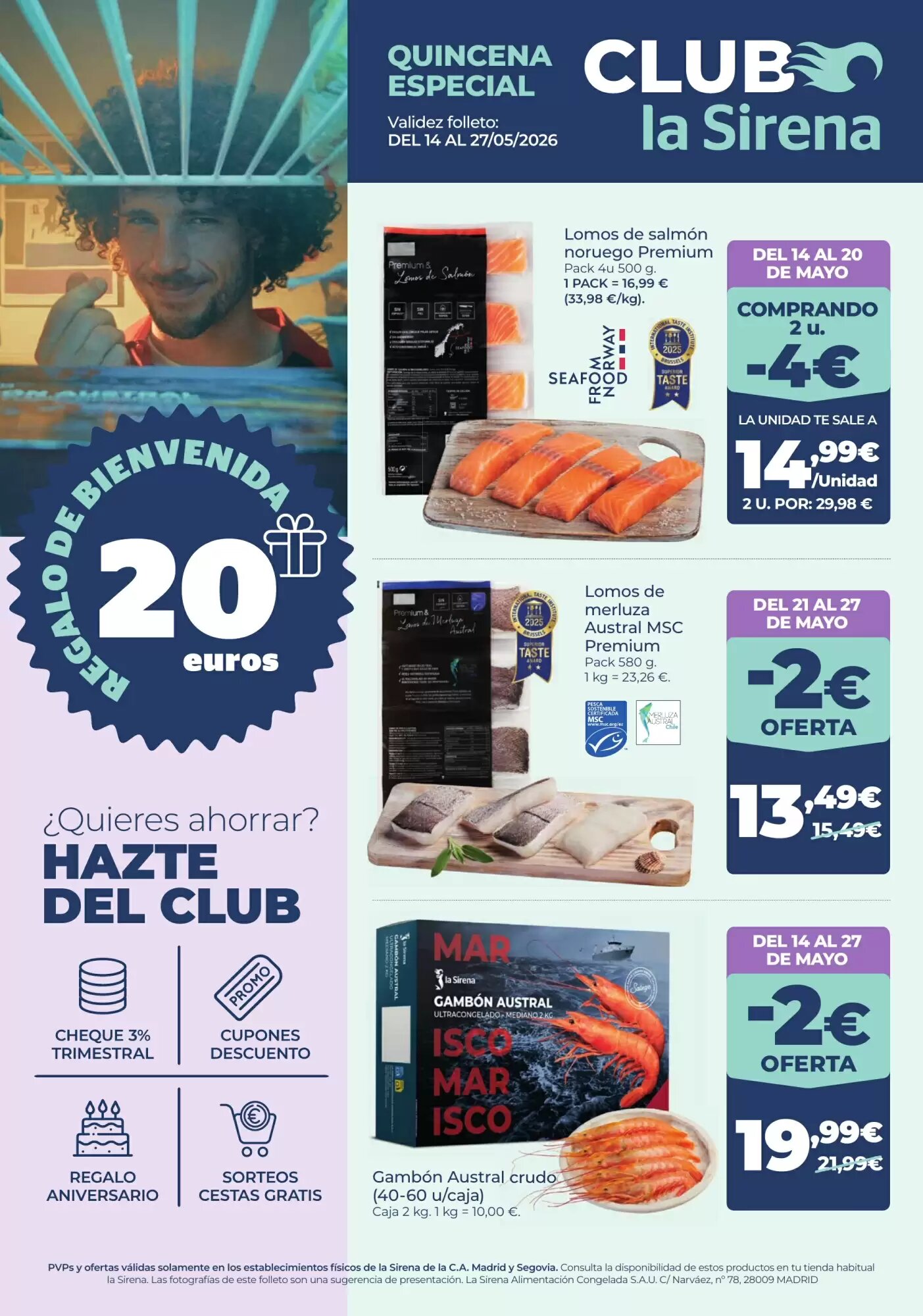 Folleto promocional de La Sirena válido desde el 14/05/2026 - Página 1.