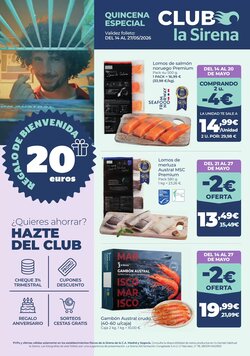 Folleto promocional de La Sirena válido desde el 14/05/2026