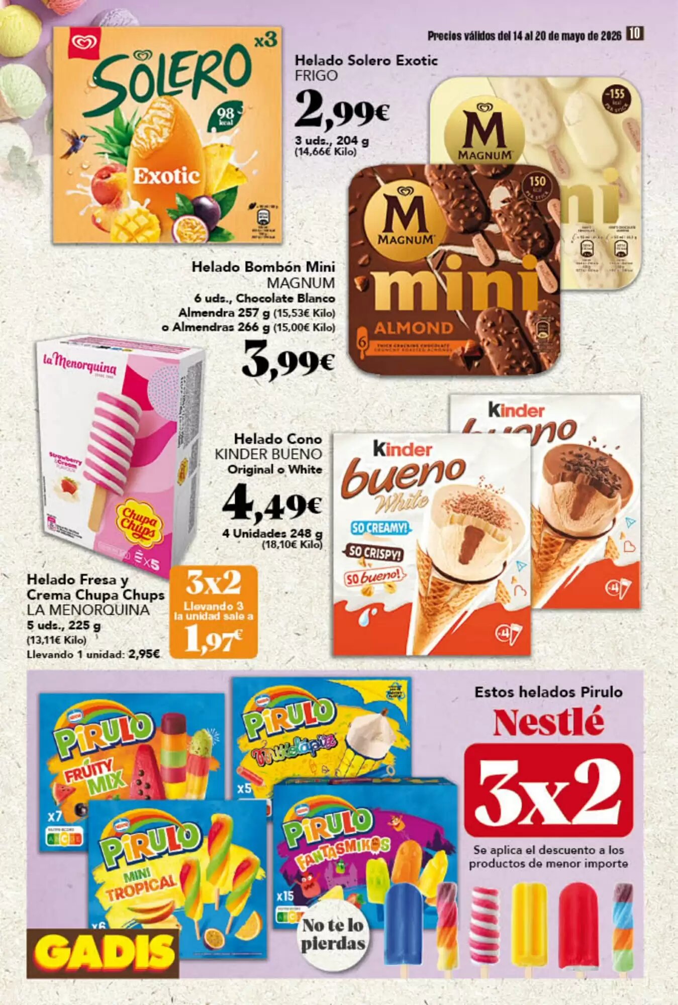 Folleto promocional de Gadis válido desde el 14/05/2026 - Página 10.