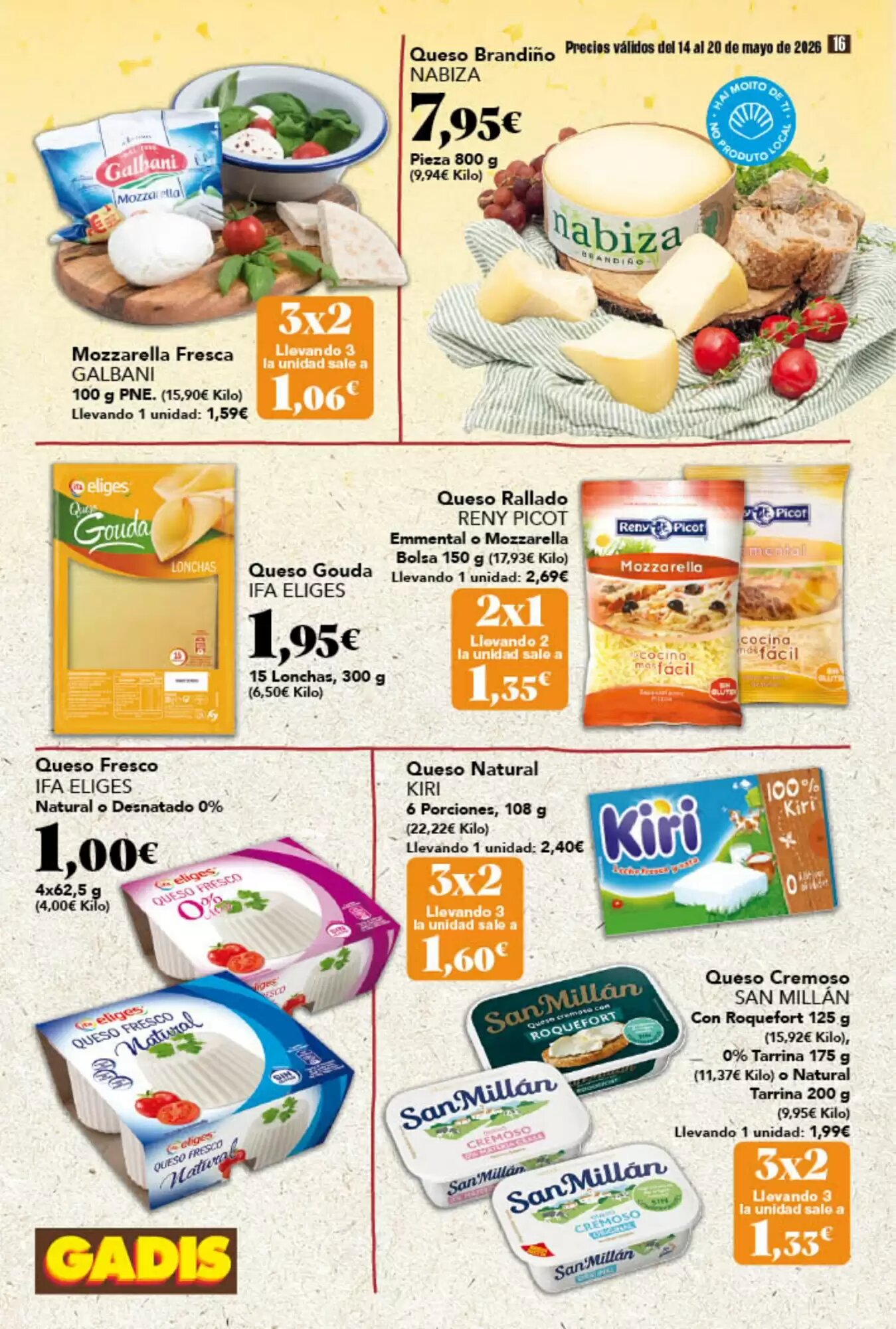 Folleto promocional de Gadis válido desde el 14/05/2026 - Página 16.