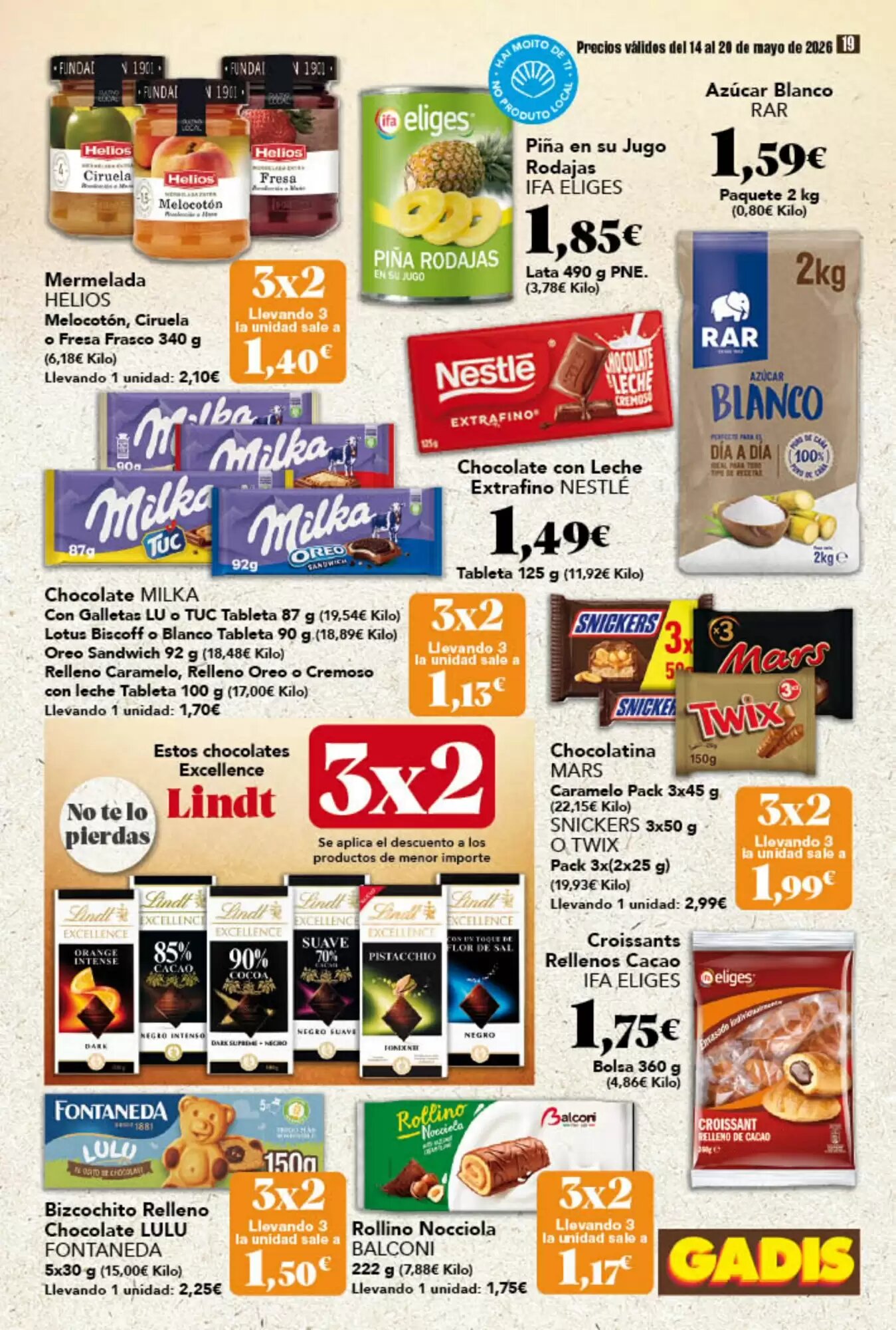 Folleto promocional de Gadis válido desde el 14/05/2026 - Página 19.