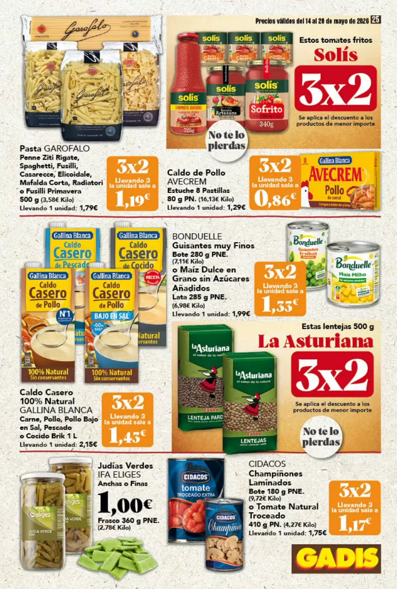 Folleto promocional de Gadis válido desde el 14/05/2026 - Página 25.