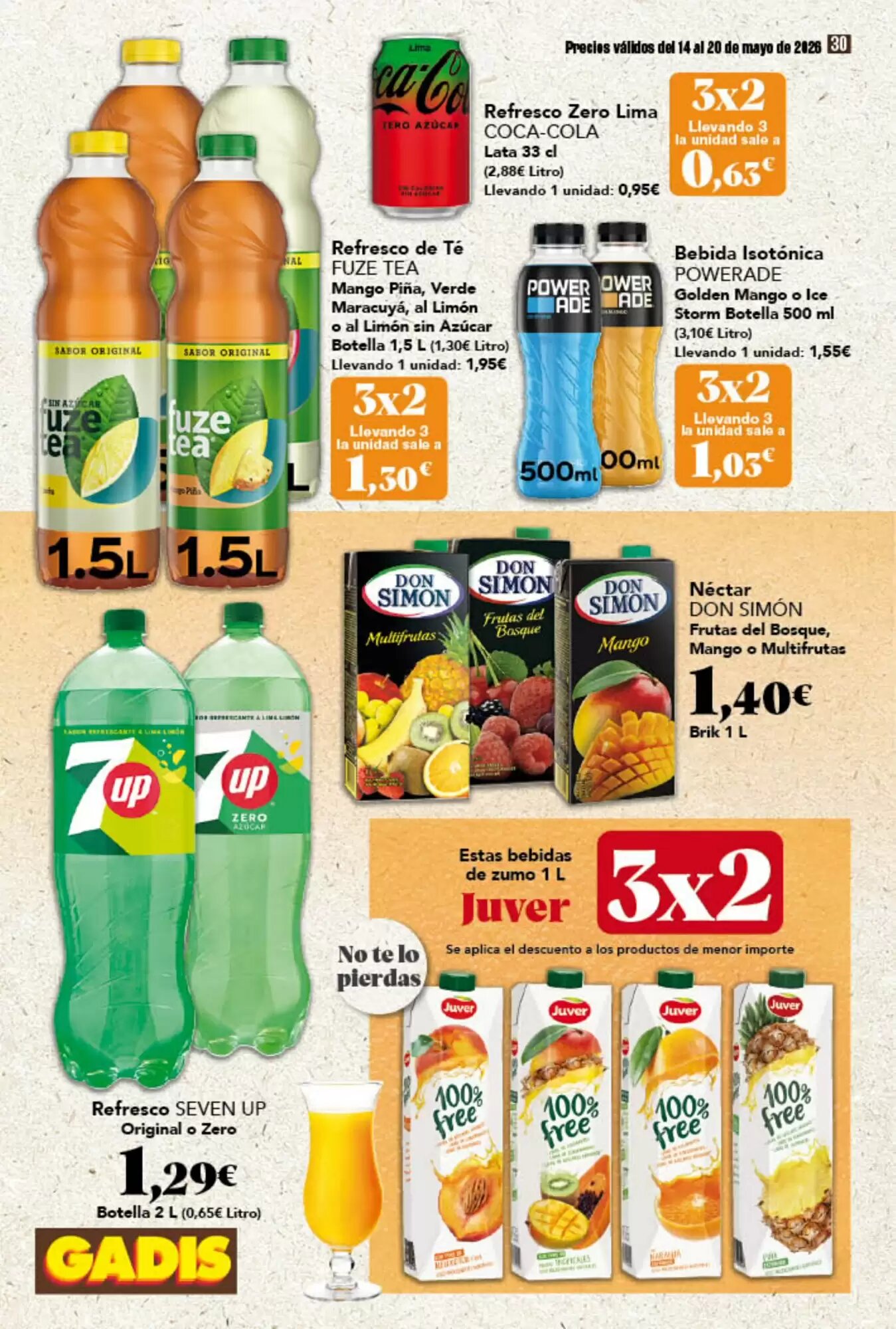 Folleto promocional de Gadis válido desde el 14/05/2026 - Página 30.