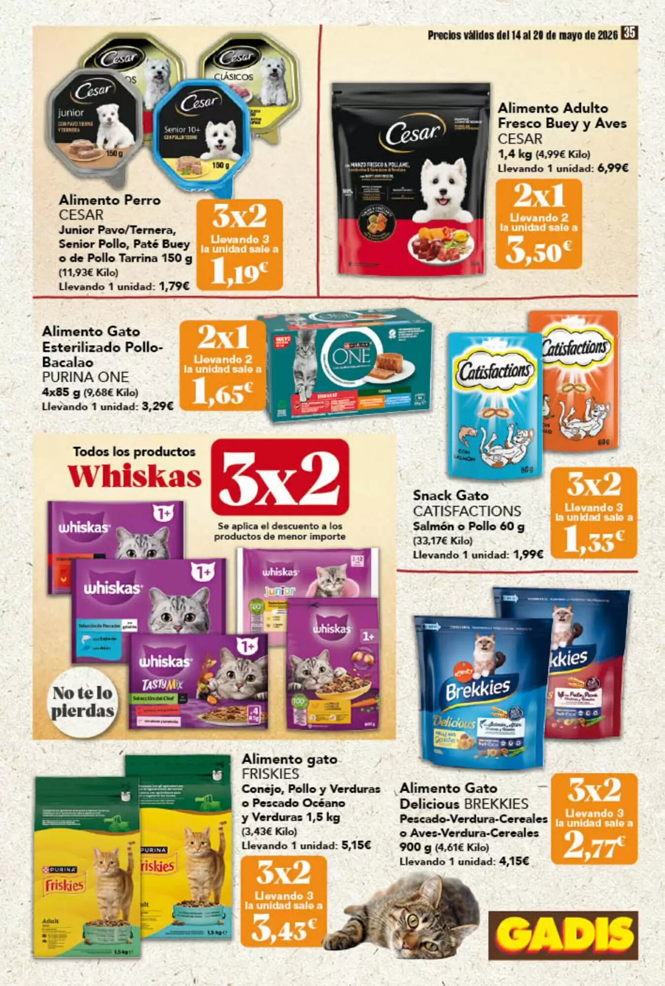 Folleto promocional de Gadis válido desde el 14/05/2026 - Página 35.