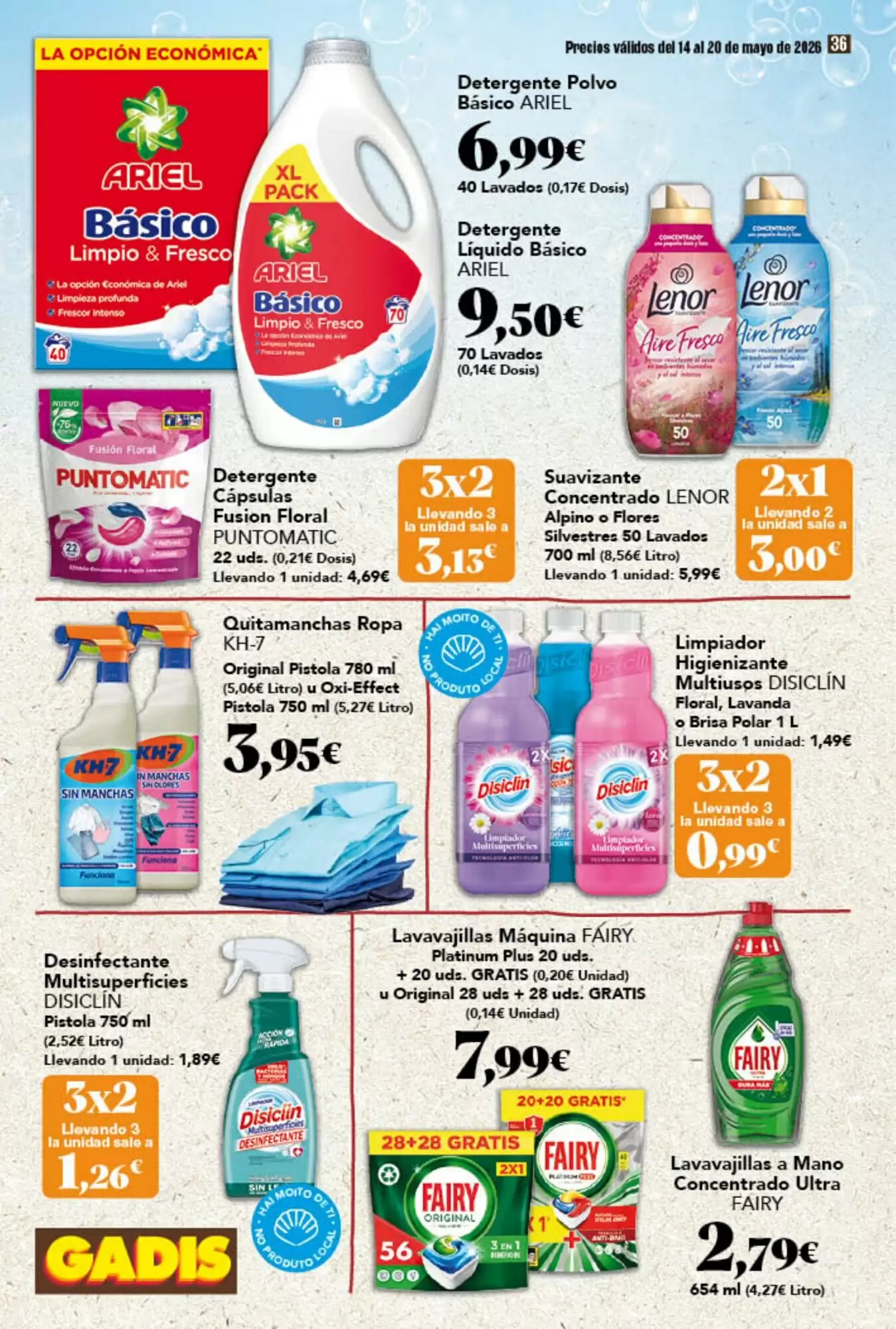 Folleto promocional de Gadis válido desde el 14/05/2026 - Página 36.