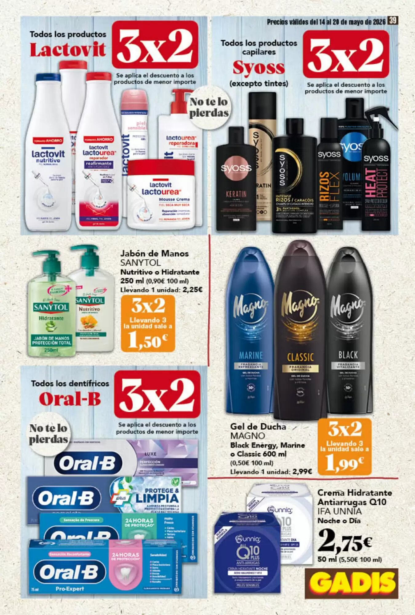 Folleto promocional de Gadis válido desde el 14/05/2026 - Página 39.
