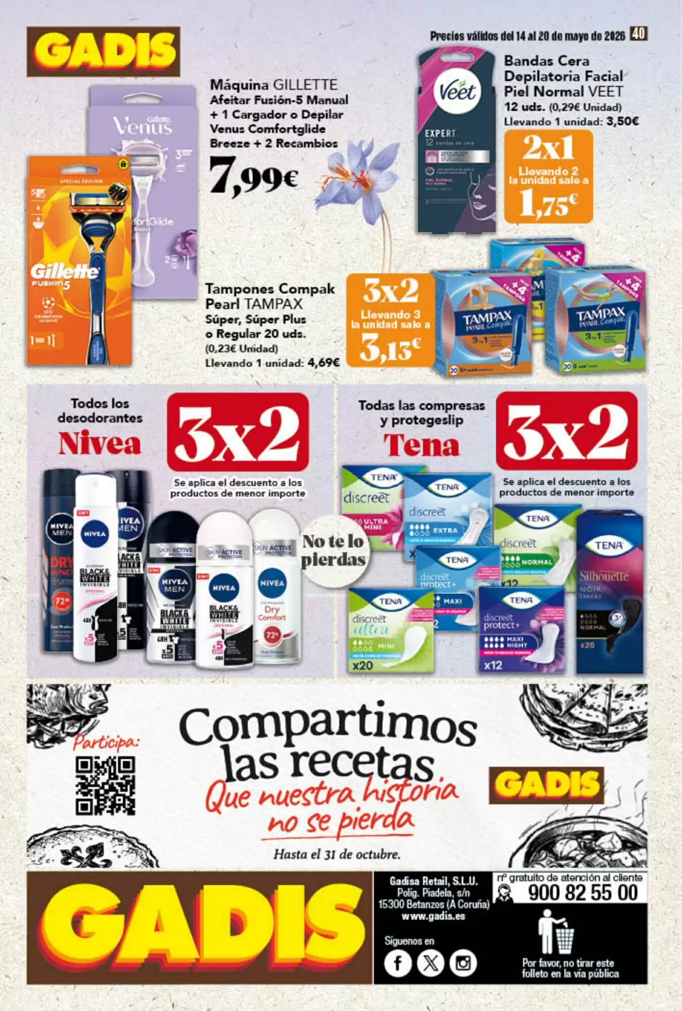 Folleto promocional de Gadis válido desde el 14/05/2026 - Página 40.