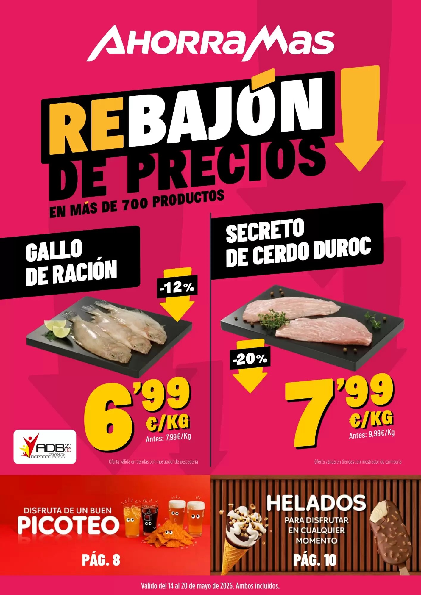 Folleto promocional de AhorraMas válido desde el 14/05/2026 - Página 1.