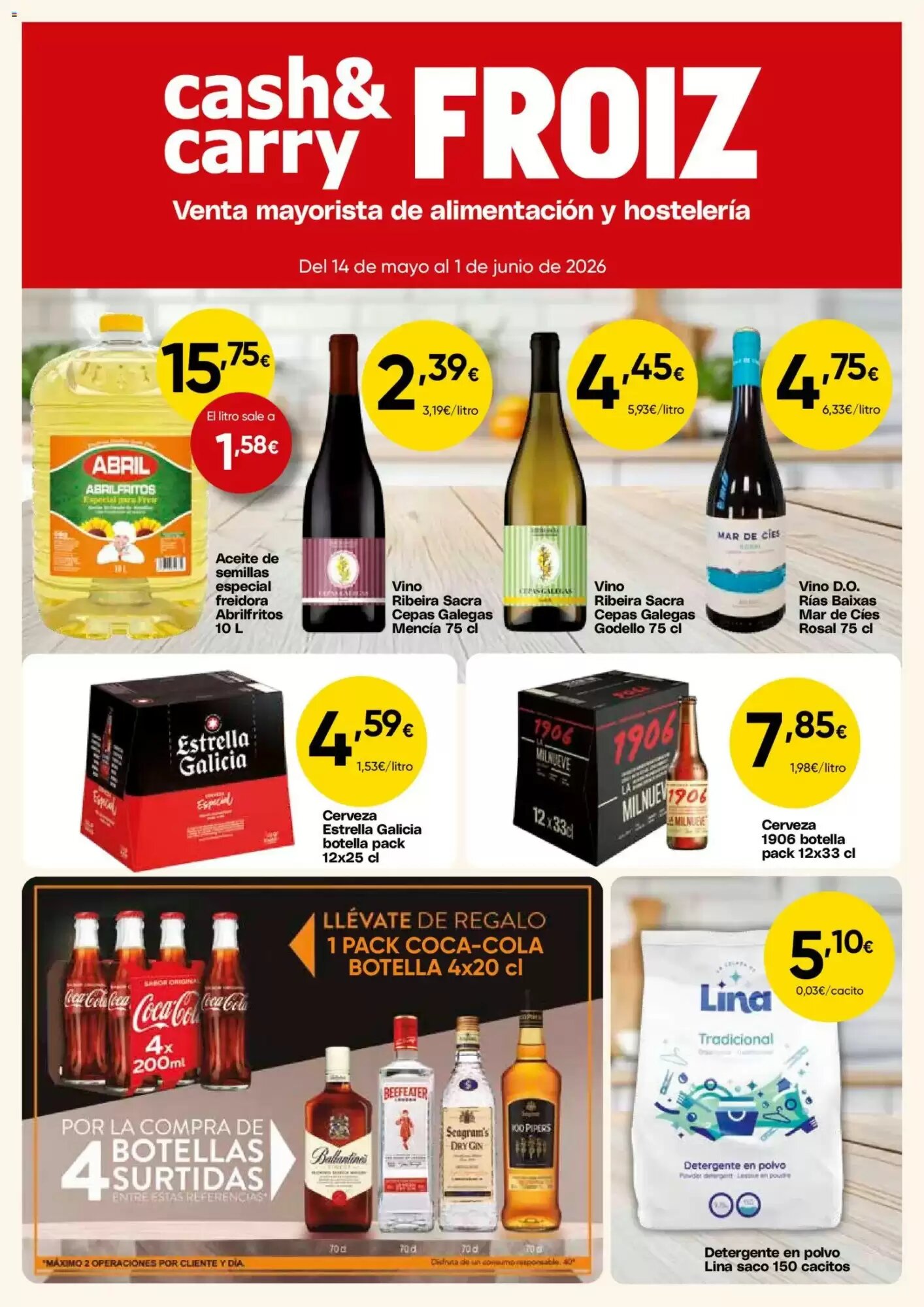 Folleto promocional de FROIZ válido desde el 14/05/2026 - Página 1.