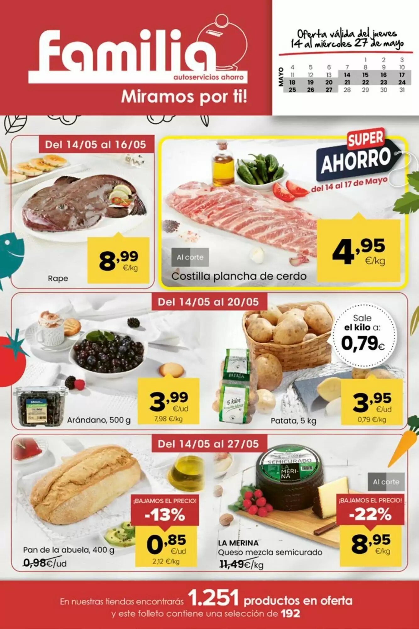 Folleto promocional de Autoservicios Familia válido desde el 14/05/2026 - Página 1.
