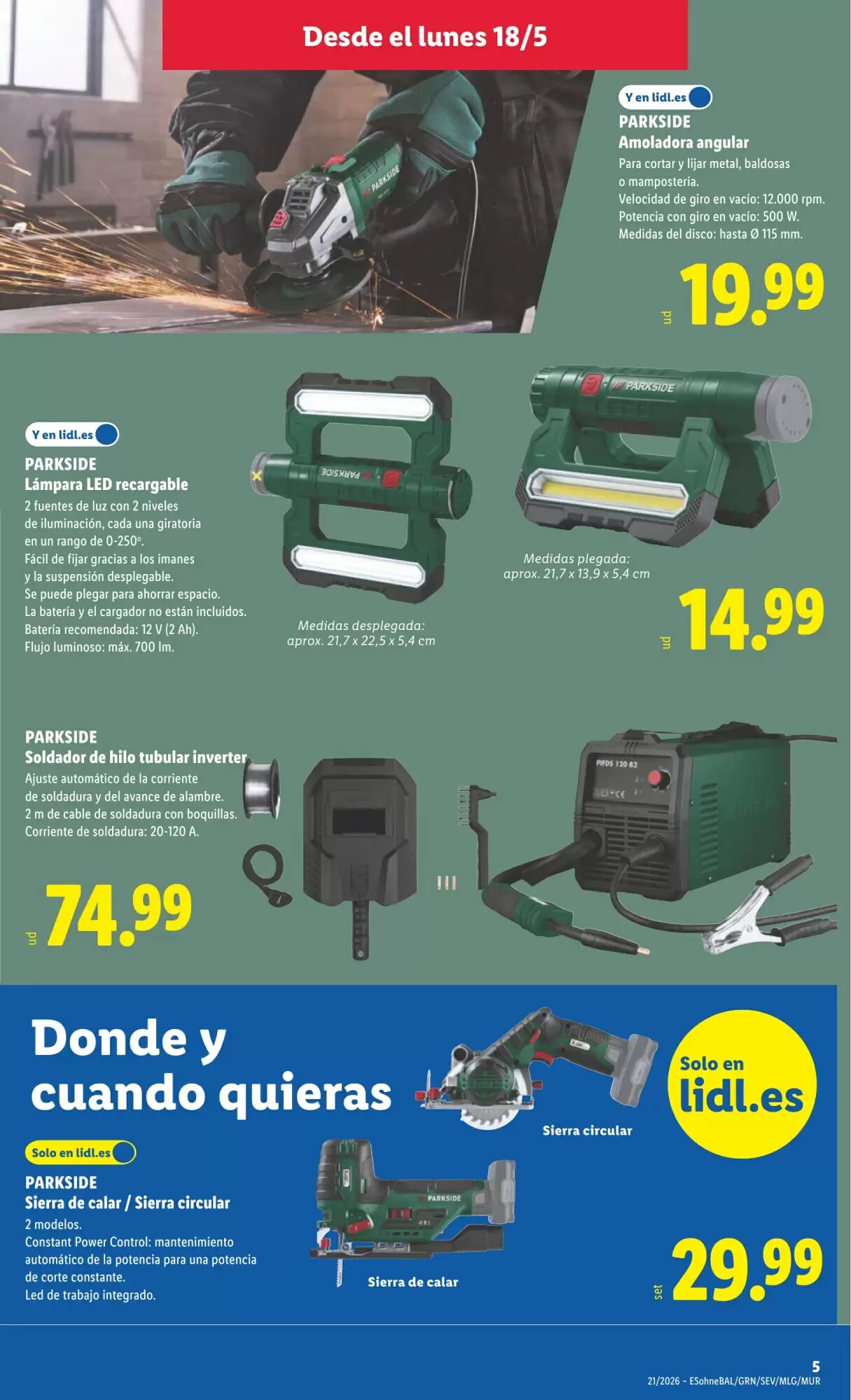 Folleto promocional de Lidl válido desde el 18/05/2026 - Página 15.