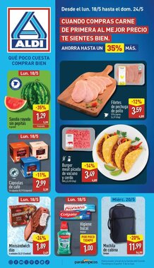 Folleto promocional de ALDI válido desde el 18/05/2026