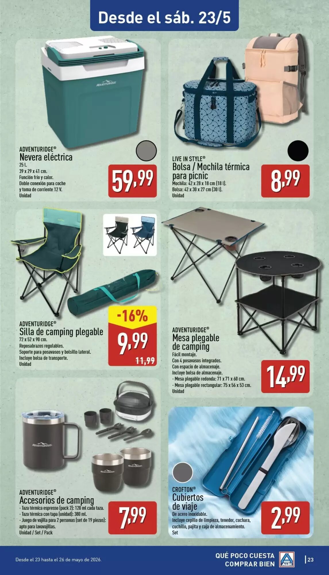 Folleto promocional de ALDI válido desde el 18/05/2026 - Página 23.