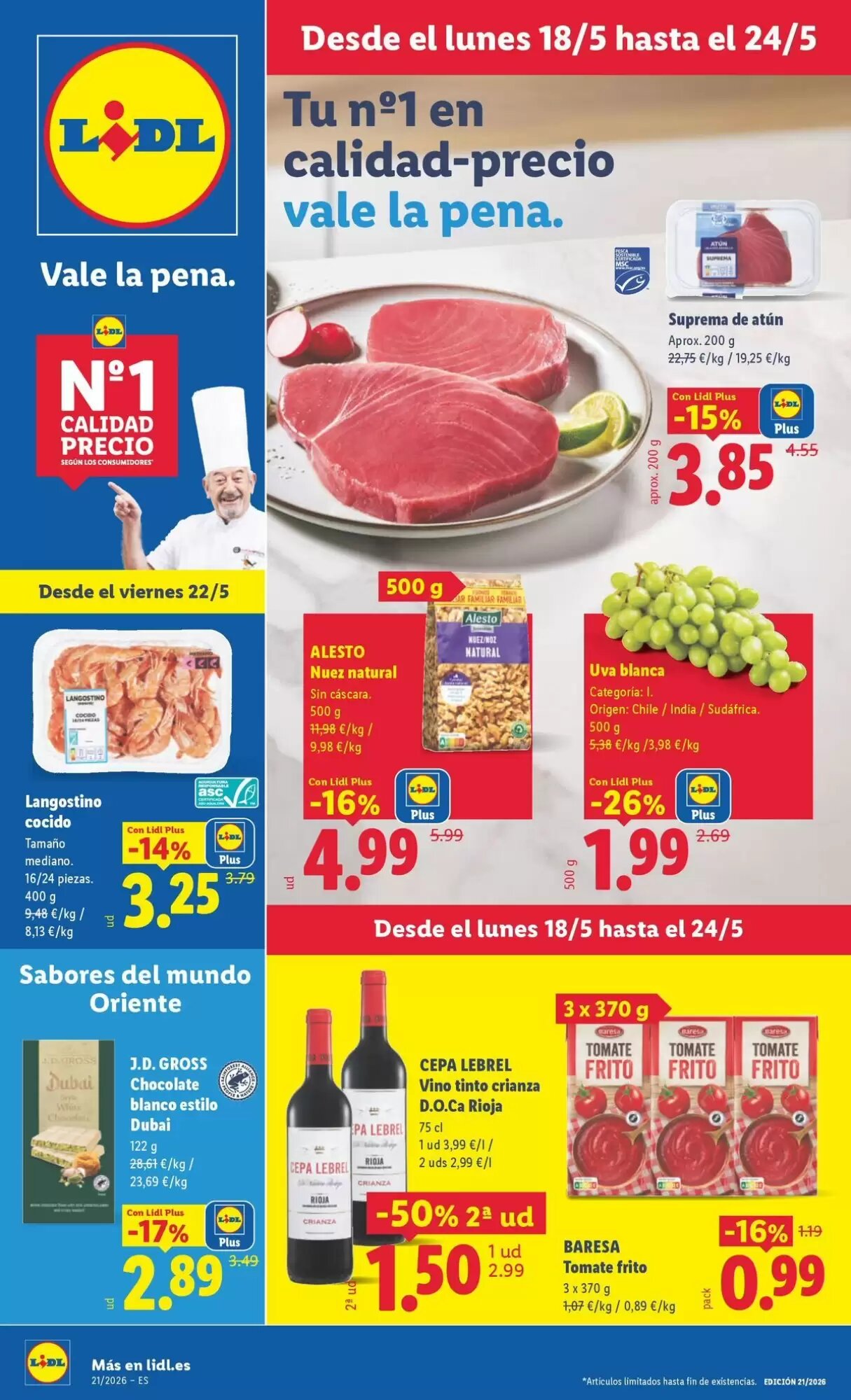 Folleto promocional de Lidl válido desde el 18/05/2026 - Página 1.