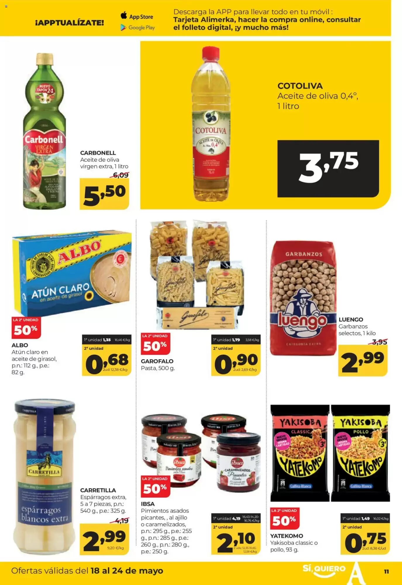 Folleto promocional de Alimerka válido desde el 18/05/2026 - Página 11.