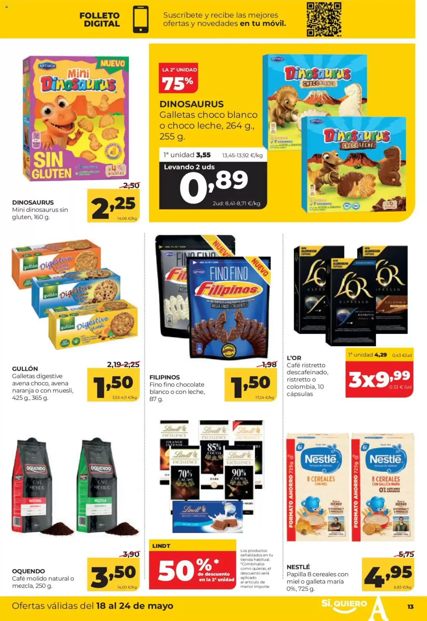 Folleto promocional de Alimerka válido desde el 18/05/2026 - Página 13.