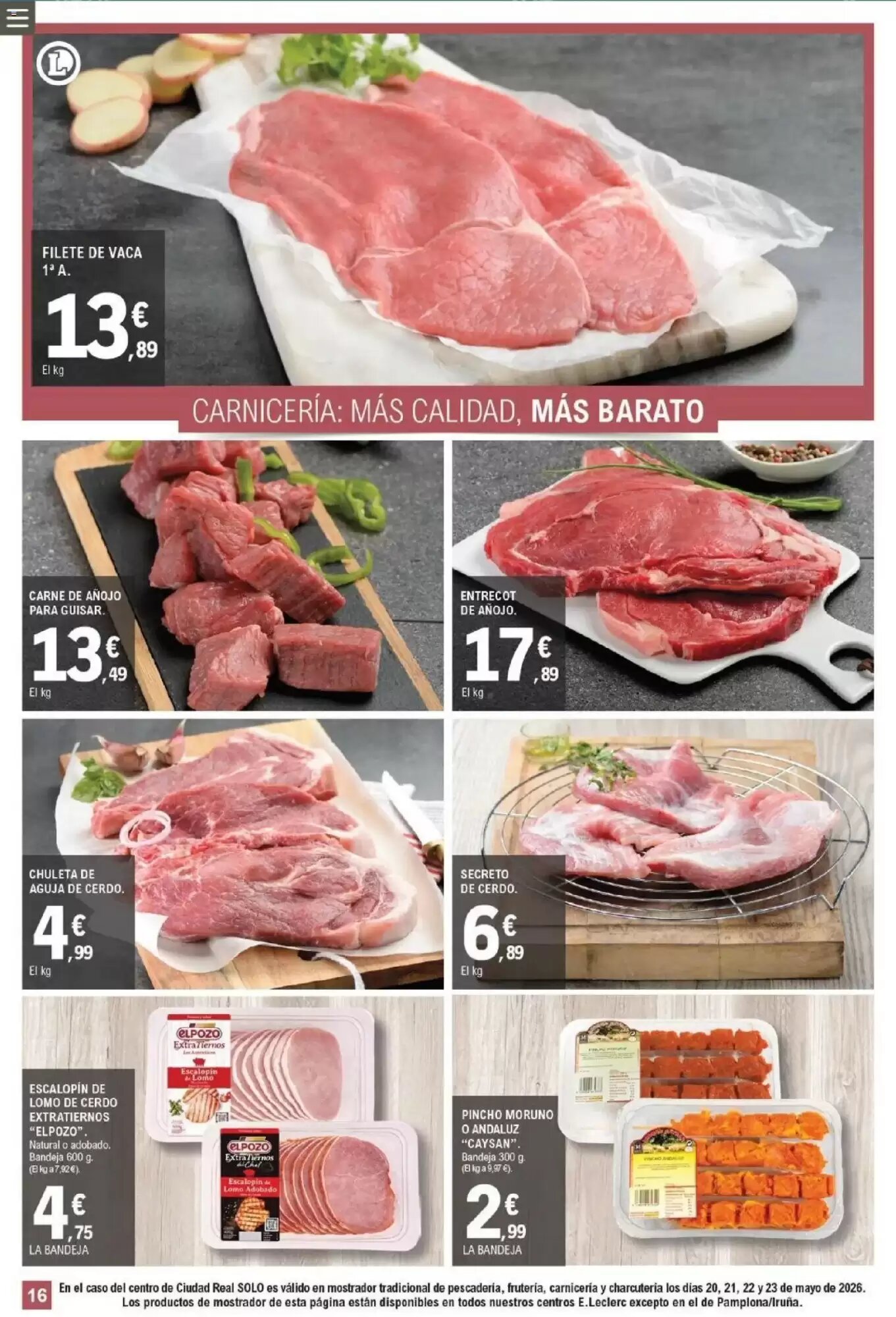 Folleto promocional de E.Leclerc válido desde el 20/05/2026 - Página 16.