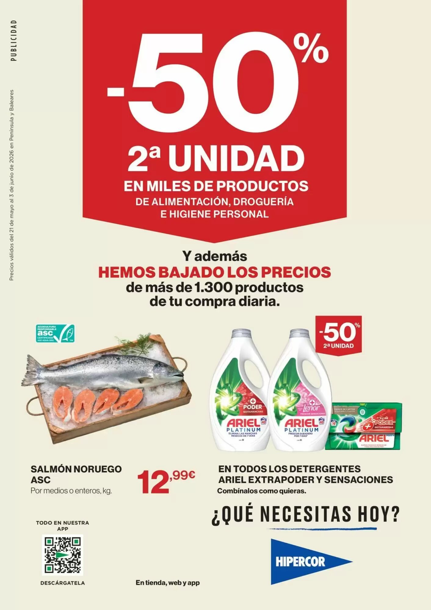 Folleto promocional de Hipercor válido desde el 21/05/2026 - Página 1.