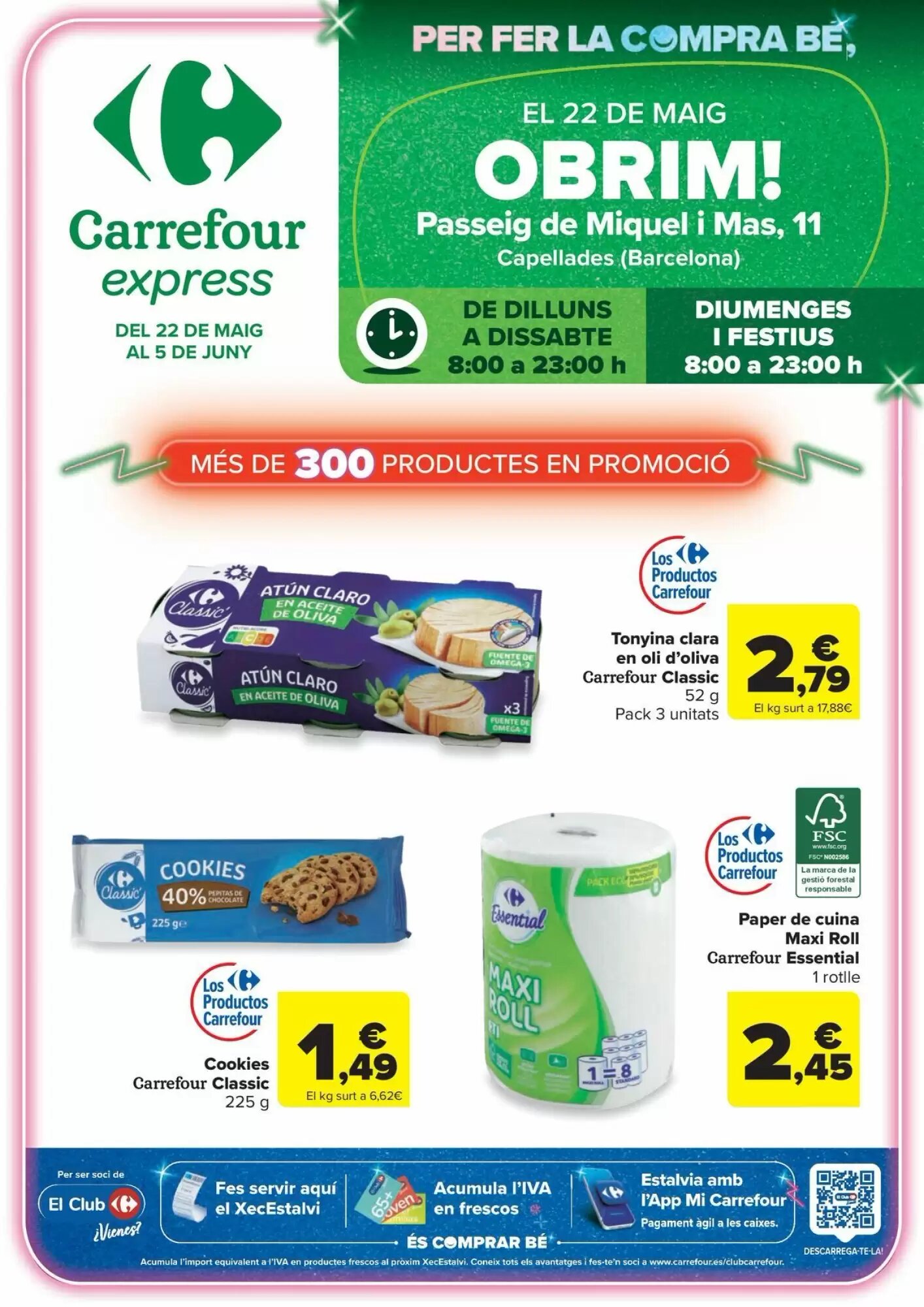 Folleto promocional de Carrefour válido desde el 22/05/2026 - Página 1.
