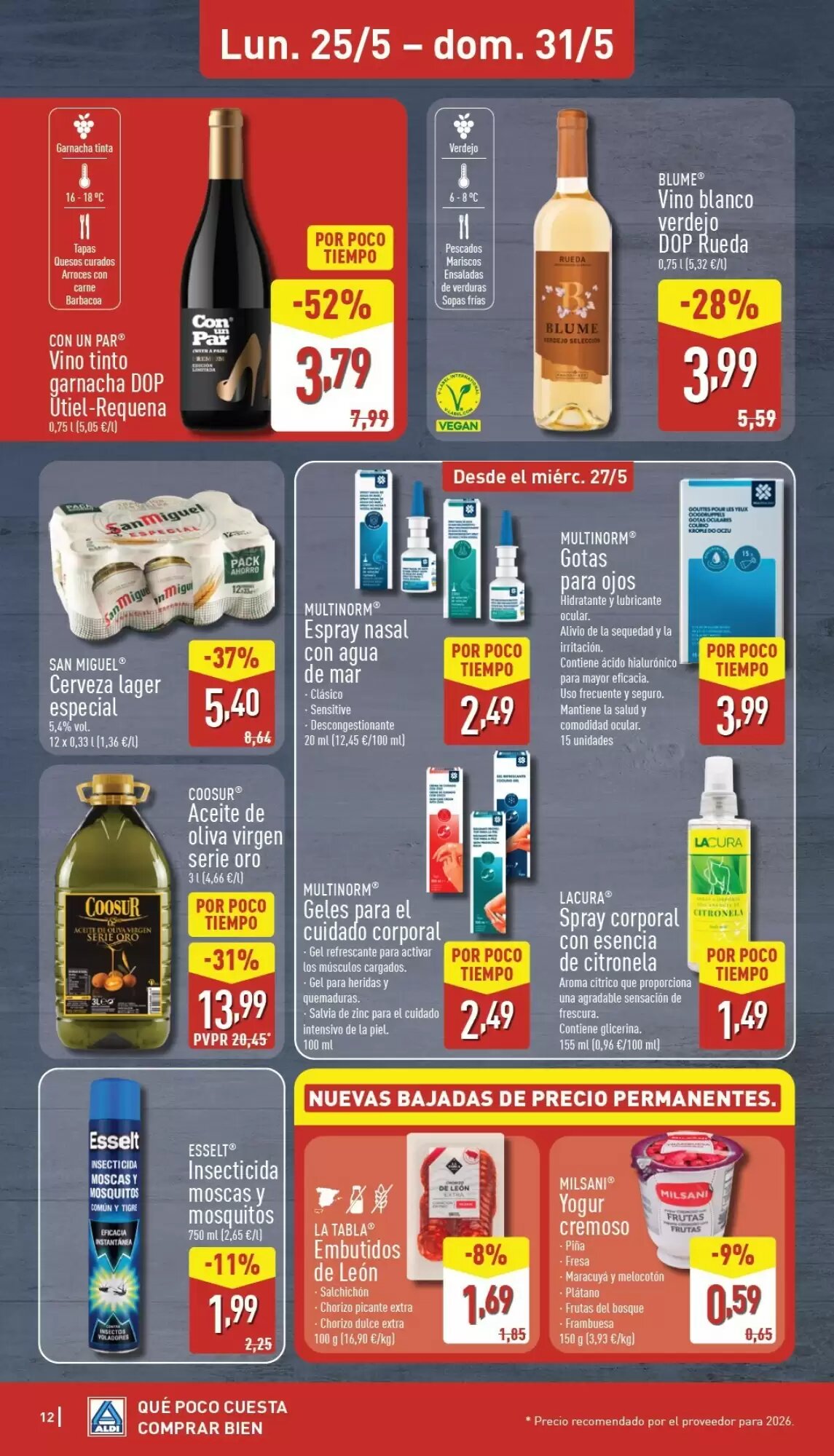 Folleto promocional de ALDI válido desde el 25/05/2026 - Página 12.