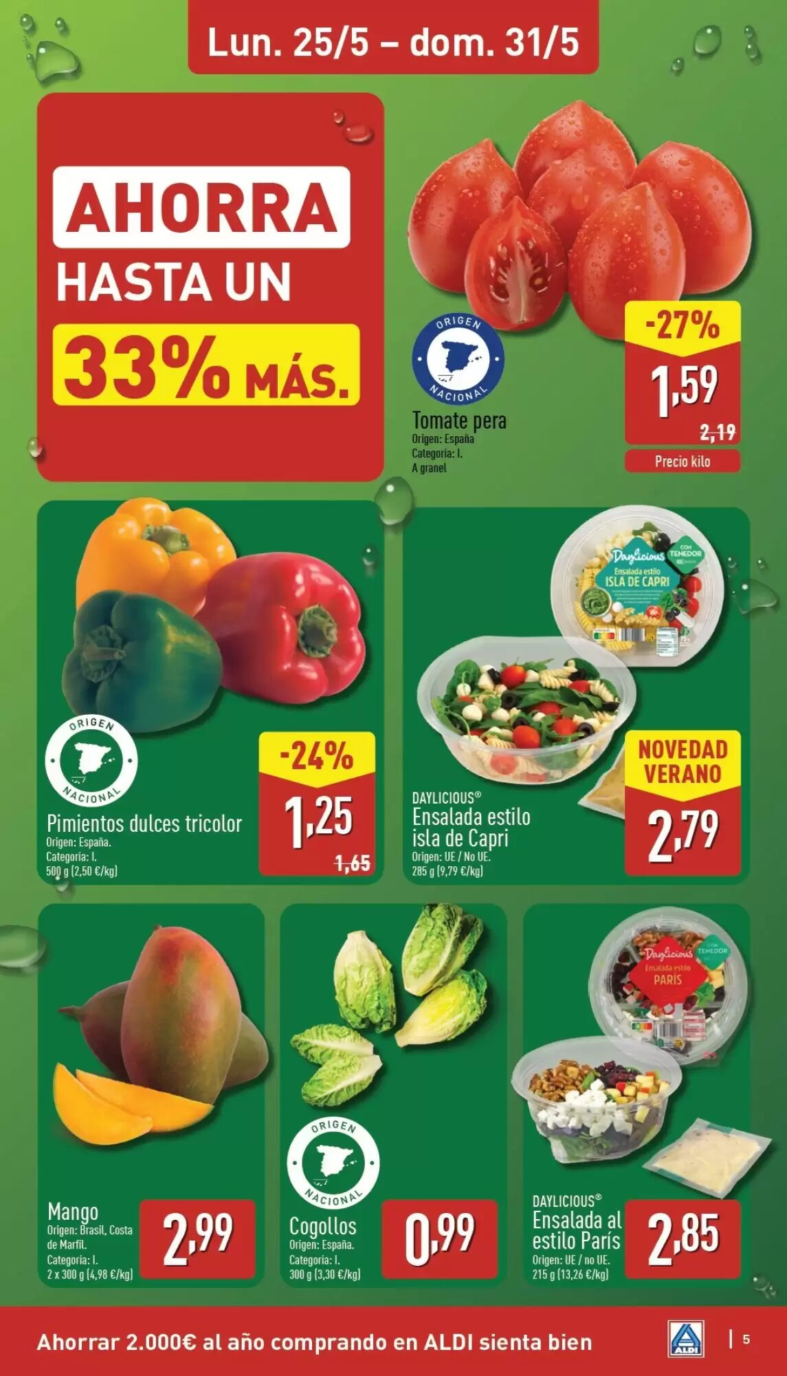 Folleto promocional de ALDI válido desde el 25/05/2026 - Página 5.