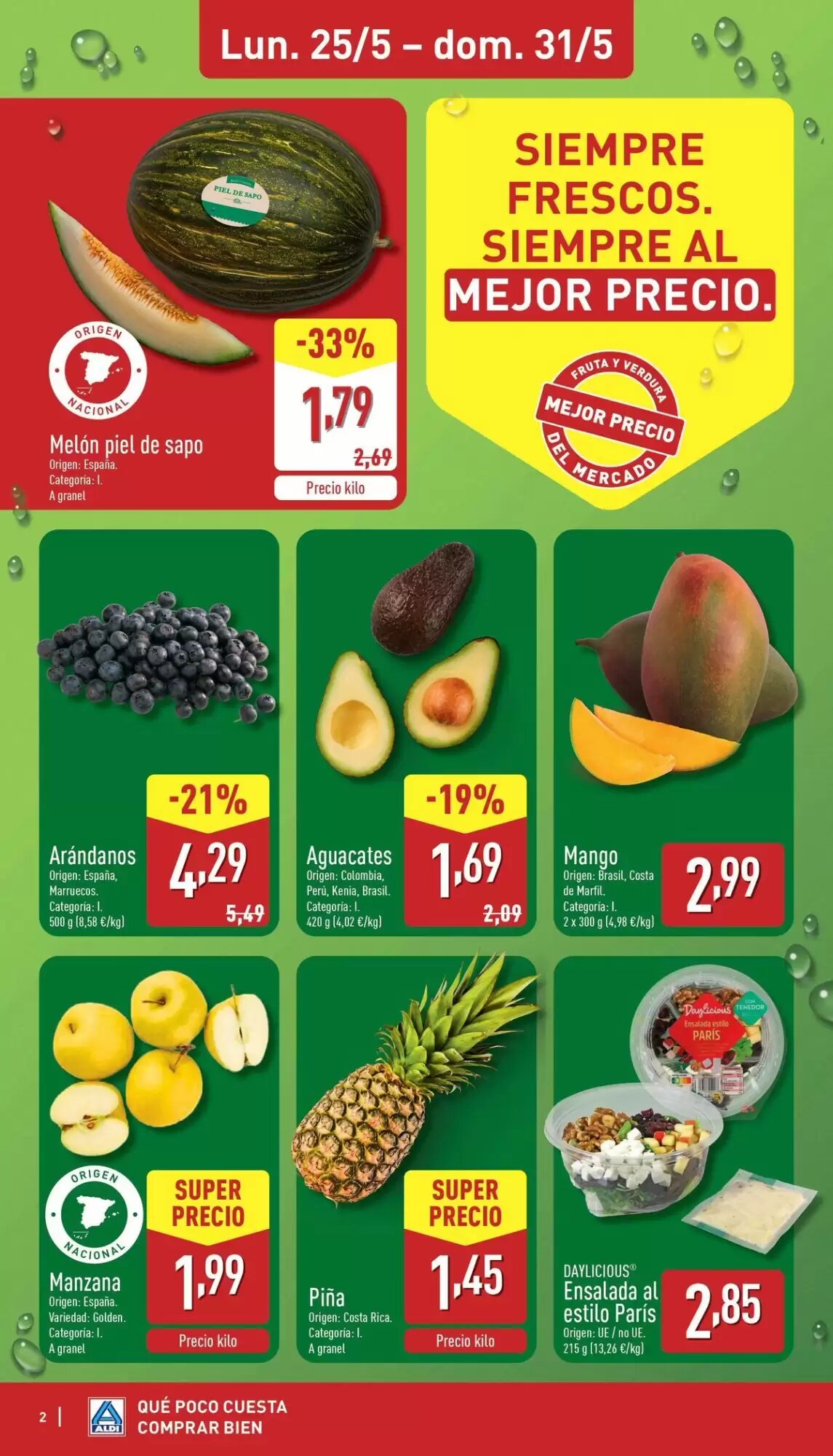Folleto promocional de ALDI válido desde el 25/05/2026 - Página 2.