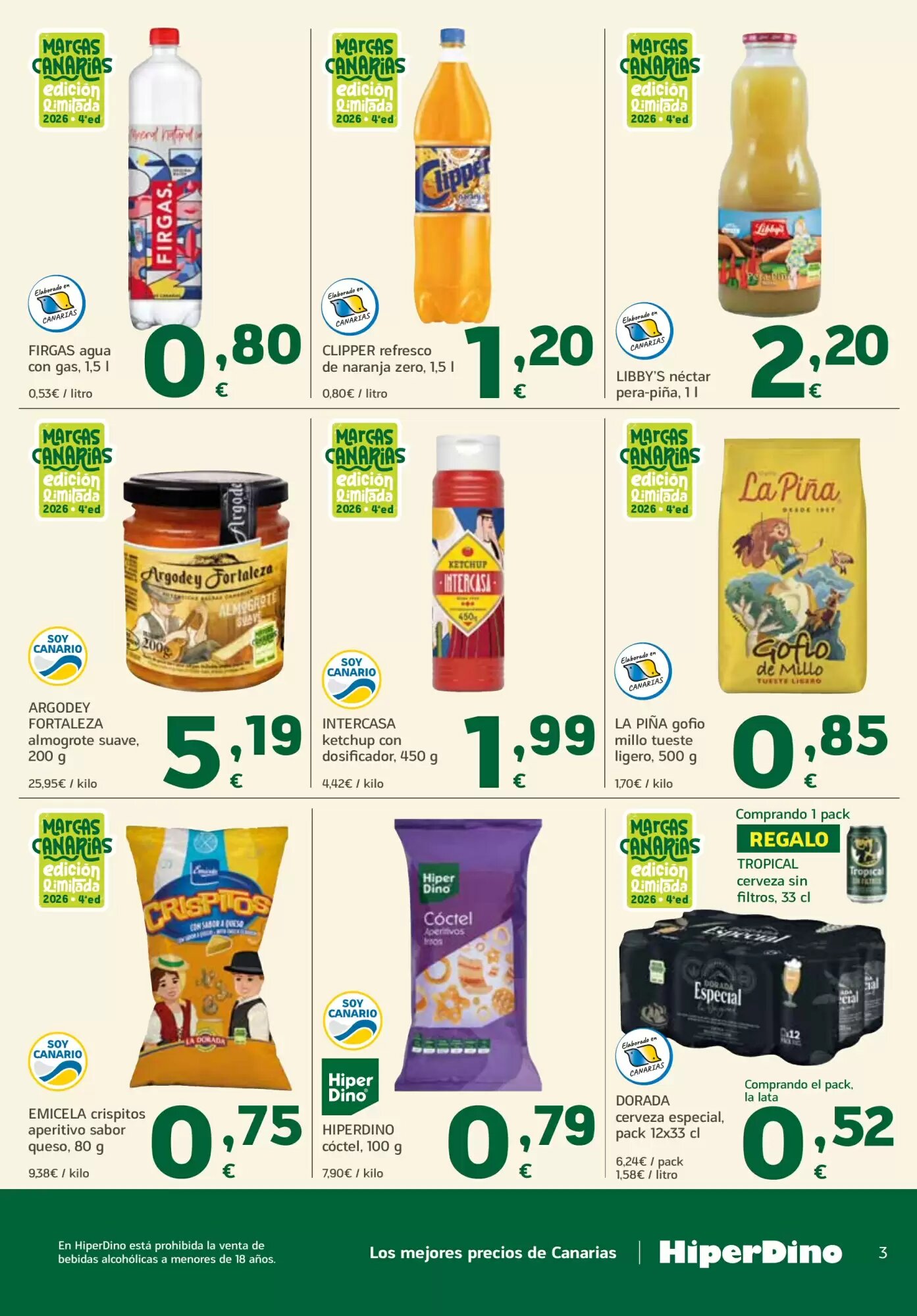 Folleto promocional de HiperDino válido desde el 25/05/2026 - Página 3.