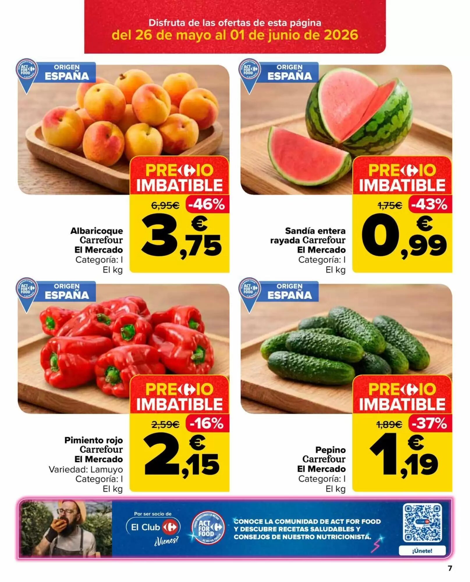 Folleto promocional de Carrefour Market válido desde el 26/05/2026 - Página 7.