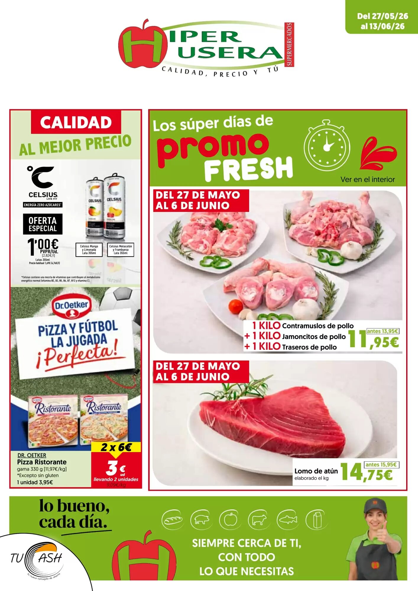 Folleto promocional de Hiper Usera válido desde el 27/05/2026 - Página 1.