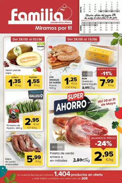 Folleto promocional de Autoservicios Familia válido desde el 28/05/2026