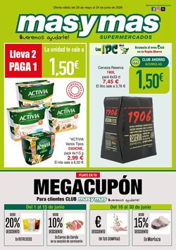 Folleto promocional de Masymas válido desde el 28/05/2026