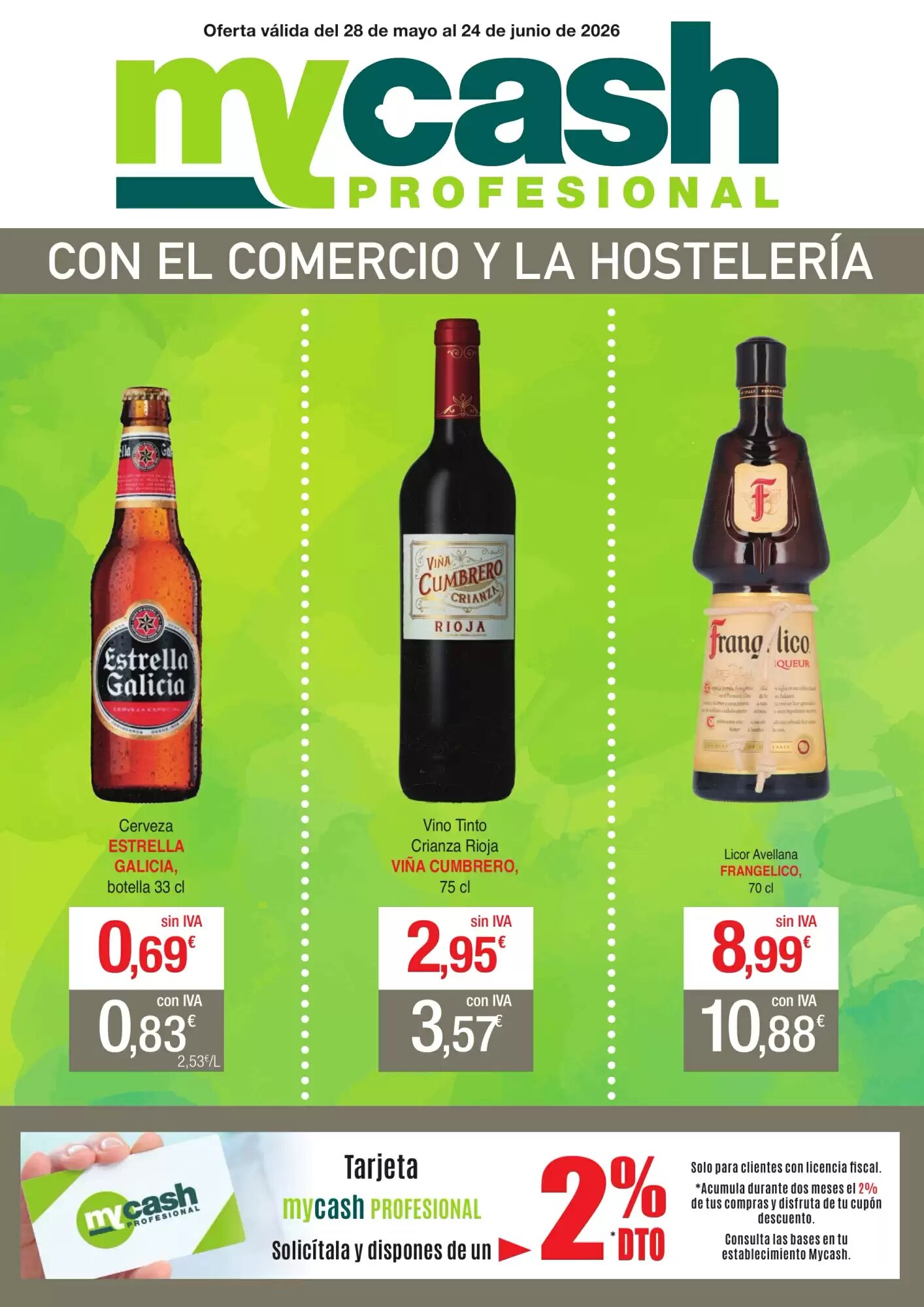 Folleto promocional de mycash profesional válido desde el 28/05/2026 - Página 1.