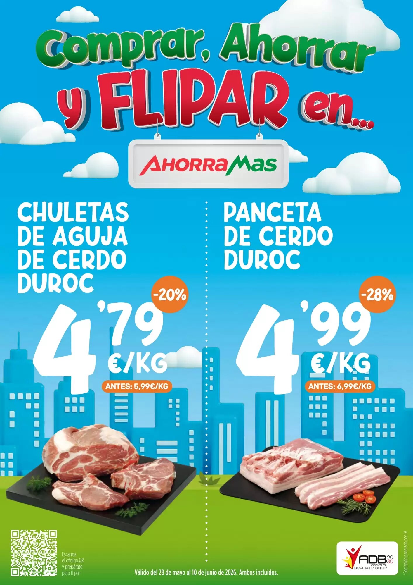 Folleto promocional de AhorraMas válido desde el 28/05/2026 - Página 1.