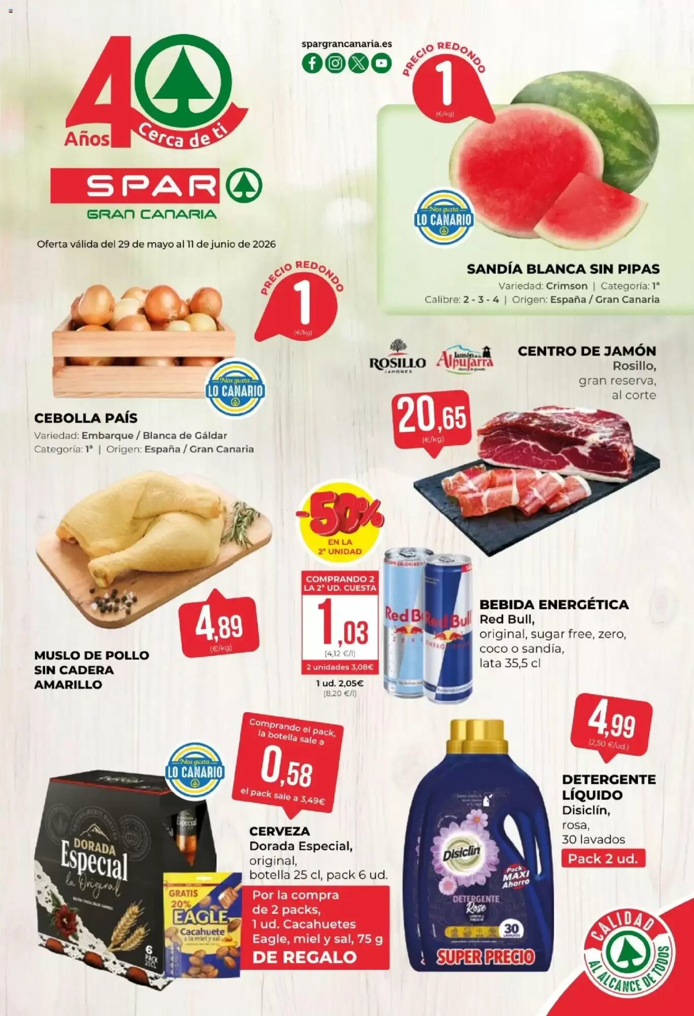 Folleto promocional de SPAR Gran Canaria válido desde el 29/05/2026 - Página 1.