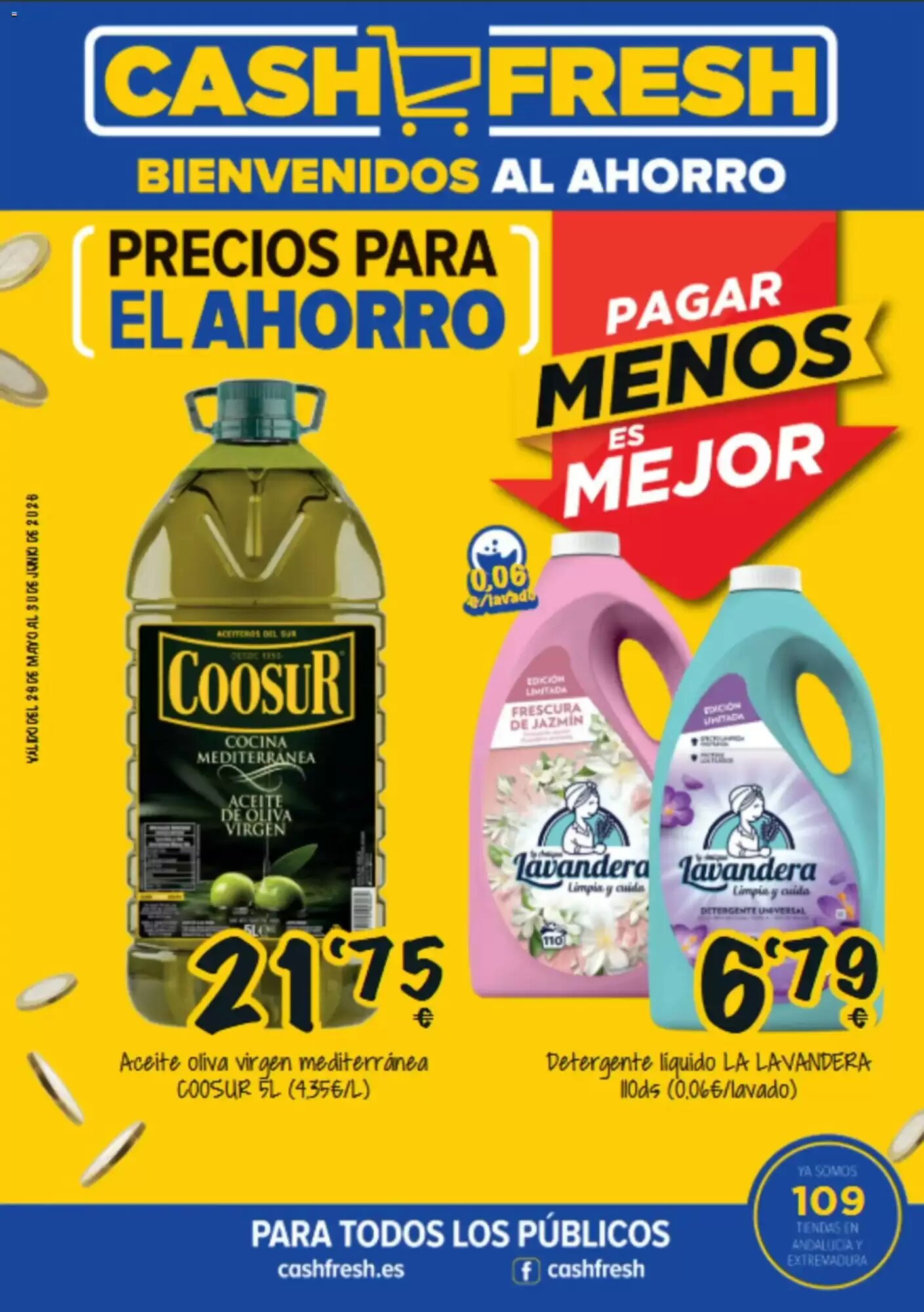 Folleto promocional de Cash Fresh válido desde el 29/05/2026 - Página 1.