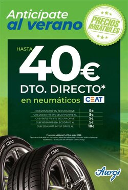 Folleto promocional de Aurgi válido desde el 01/06/2026