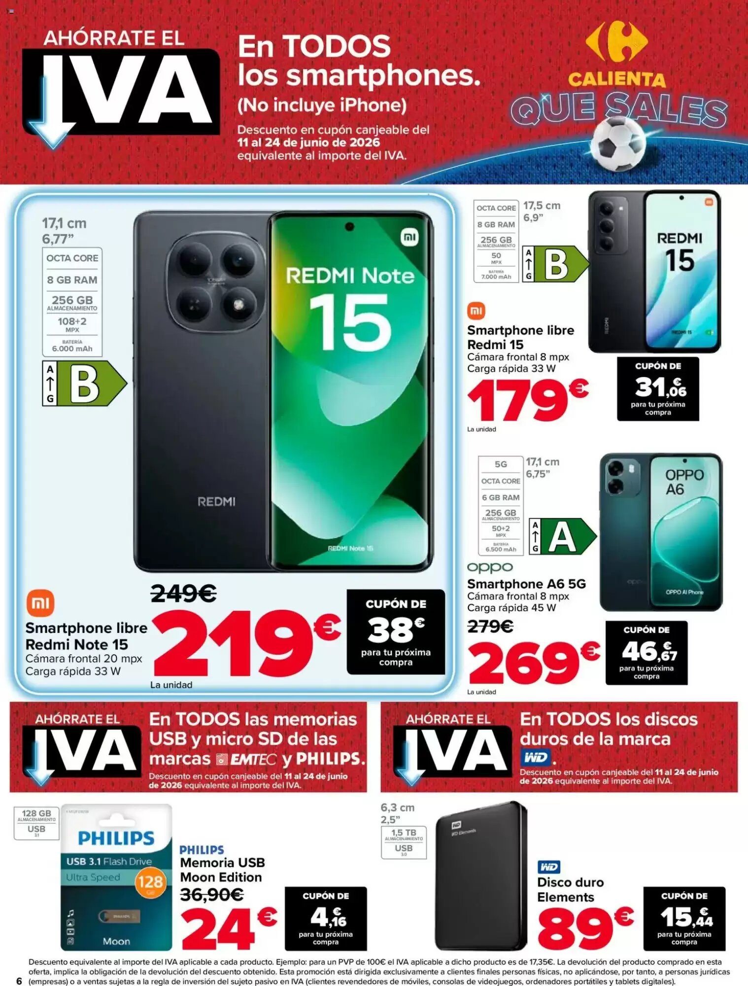 Folleto promocional de Carrefour válido desde el 01/06/2026 - Página 6.