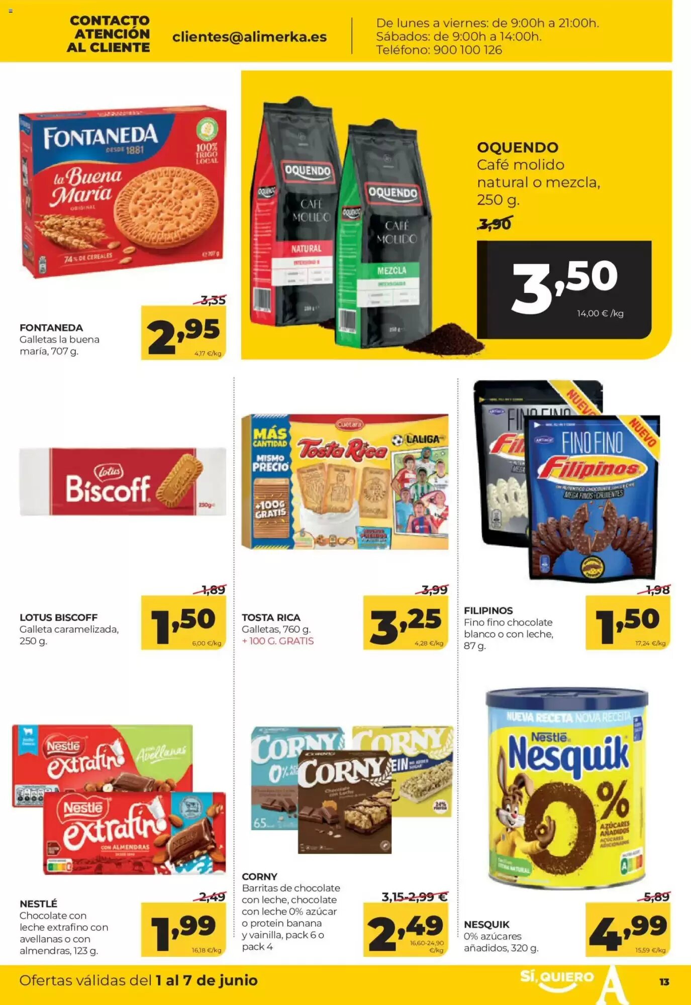 Folleto promocional de Alimerka válido desde el 01/06/2026 - Página 13.
