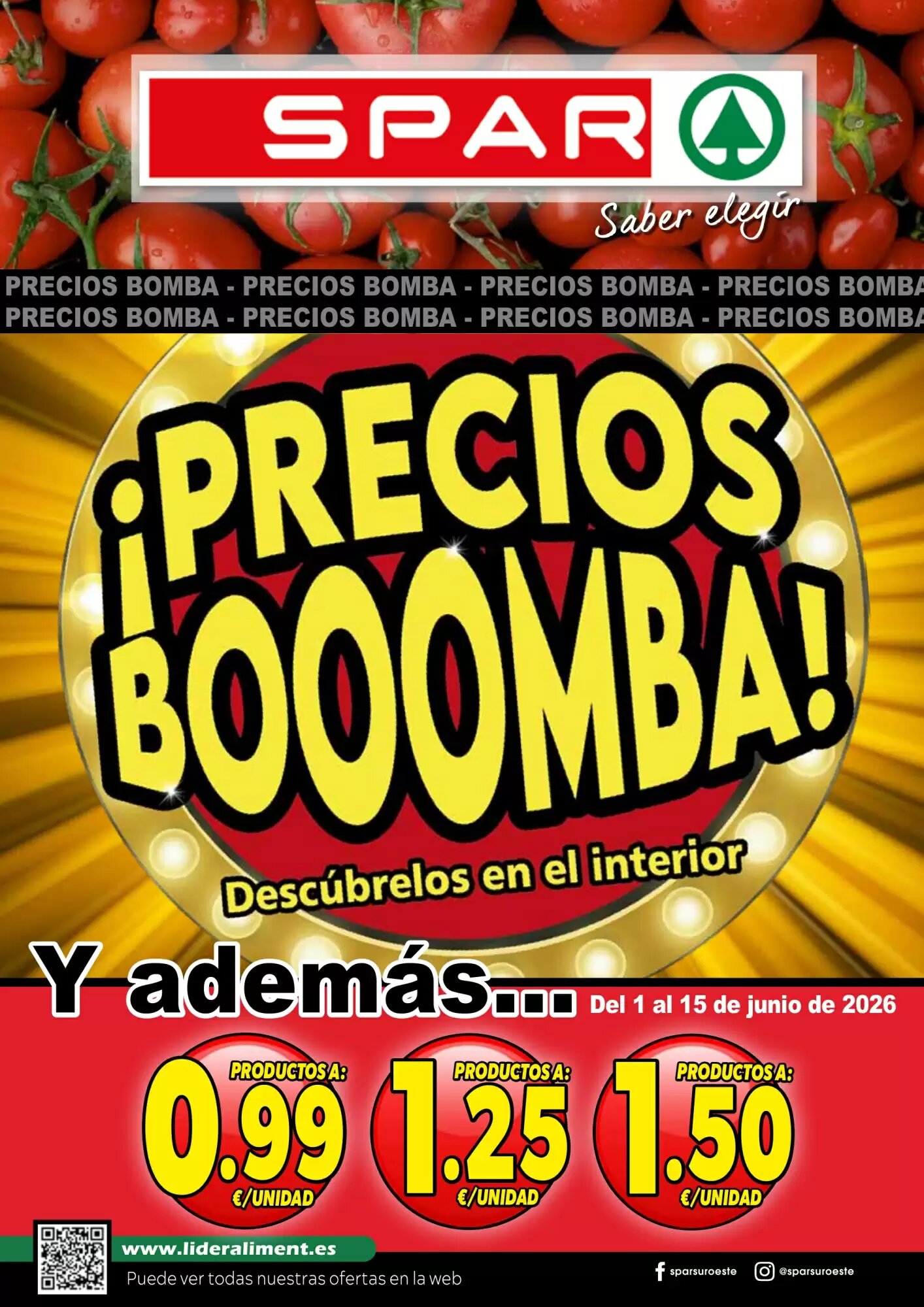 Folleto promocional de Spar válido desde el 01/06/2026 - Página 1.