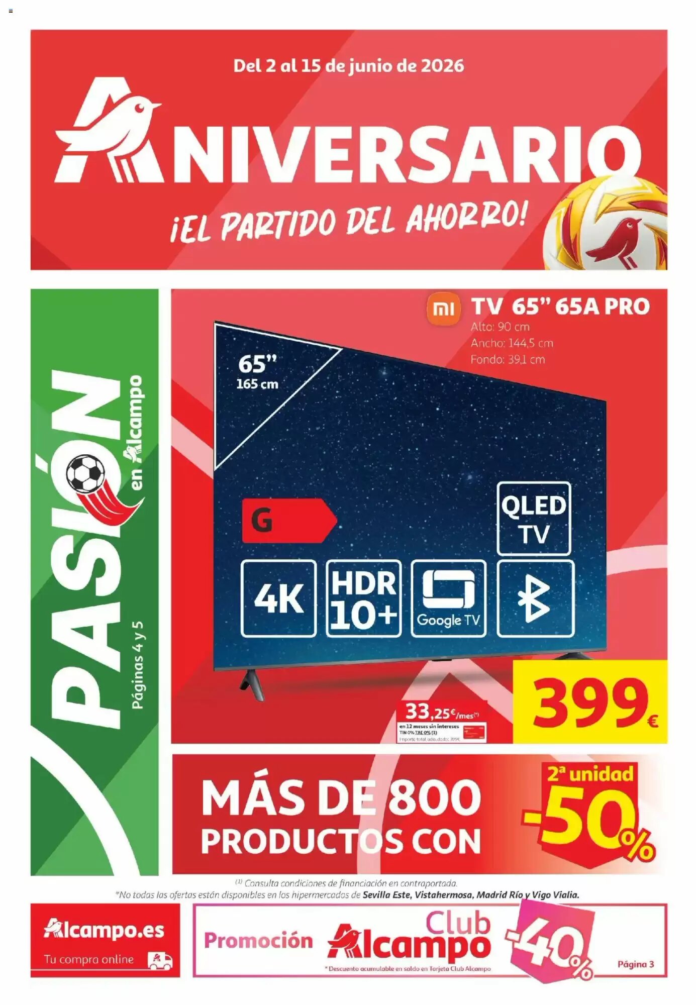 Folleto promocional de Alcampo válido desde el 02/06/2026 - Página 1.
