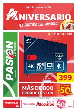 Folleto promocional de Alcampo válido desde el 02/06/2026