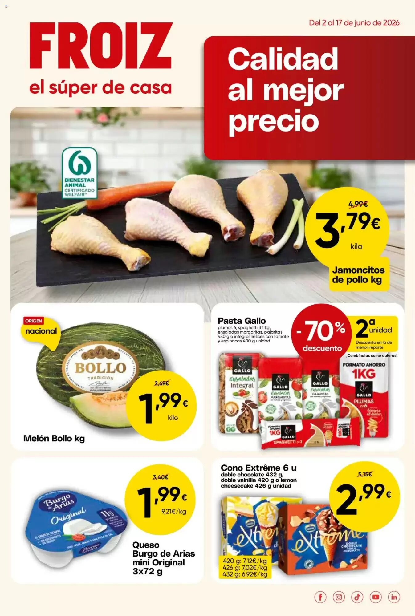 Folleto promocional de FROIZ válido desde el 02/06/2026 - Página 1.