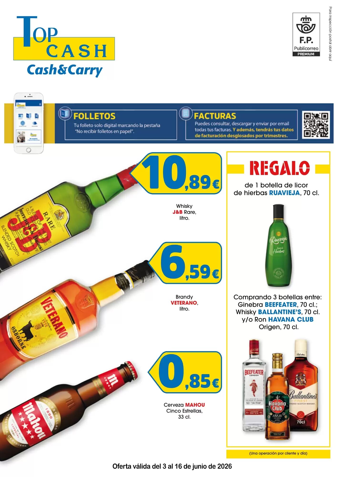 Folleto promocional de TOP Cash & Carry válido desde el 03/06/2026 - Página 1.